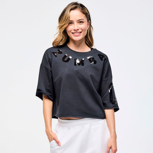 Zumba Sparkle Boxy Crop Top