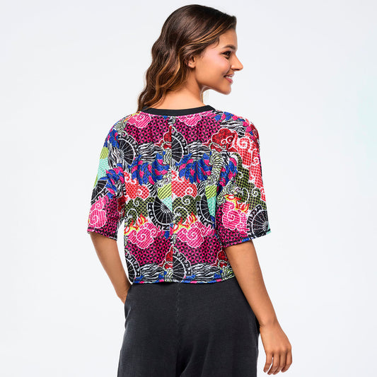 Eastern Flavor Boxy Dolman Crop Top