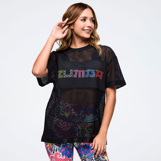 Eastern Flavor Boxy Mesh Top