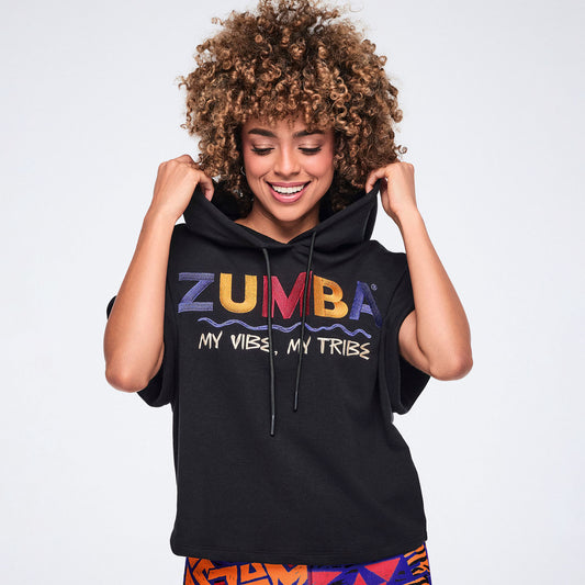 Wildbeat Short Sleeve Crop Pullover Hoodie