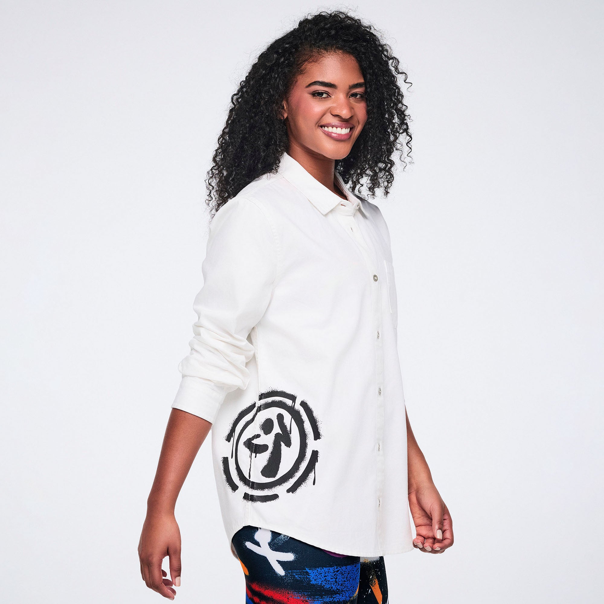 The Colors Long Sleeve Button Down – Zumba Factory