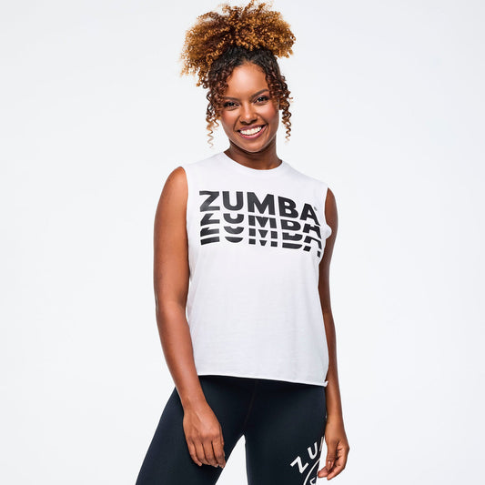 Zumba Basic Crew Neck Muscle Tank - White