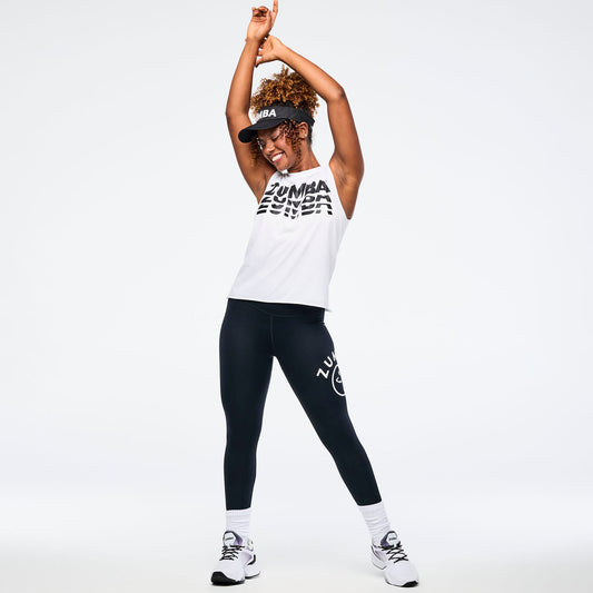 Zumba Basic Crew Neck Muscle Tank - White