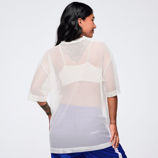 Latin Movement Oversized Mesh Top