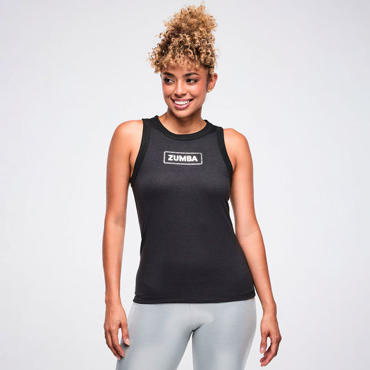 Dale-Z High Neck Racerback Tank - Black