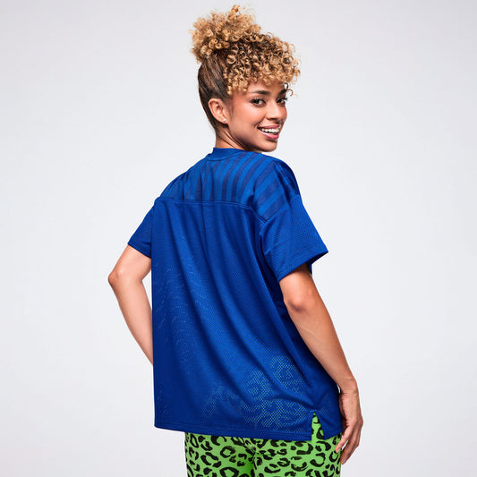 Dale-Z Mesh Top With Yoke - Surfs Up Blue