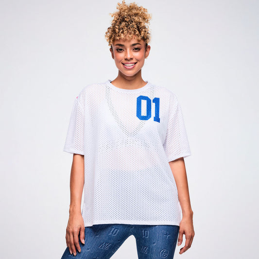 Dale-Z Mesh Boxy Top - Wear It Out White