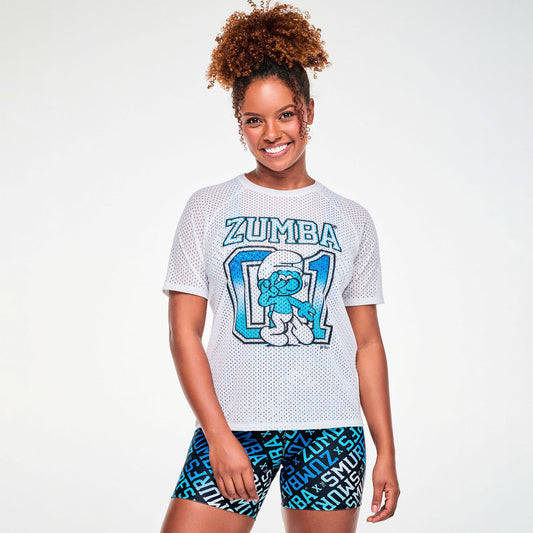 Zumba X The Smurfs Mesh Raglan Sleeve Top