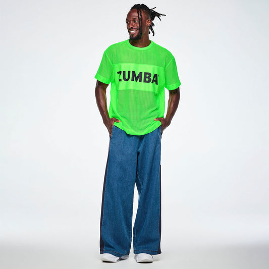 Ultrabright Mesh Boxy Top - Get in Lime