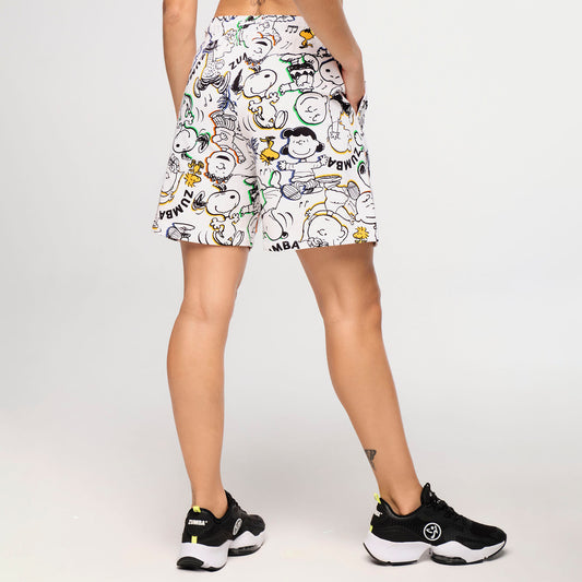 Zumba X Peanuts Men's Knit Short - White