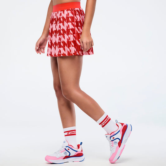 Zumba Amour Plush Half Crew Sock - White