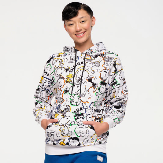Zumba X Peanuts Unisex Pullover Hoodie - White