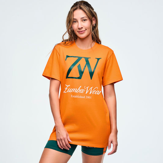Class of 2001 Unisex Crew Neck Tee - Orange Punch