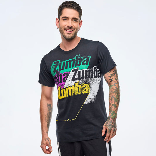 Apres Zumba Unisex Crew Neck Tee - Bold Black