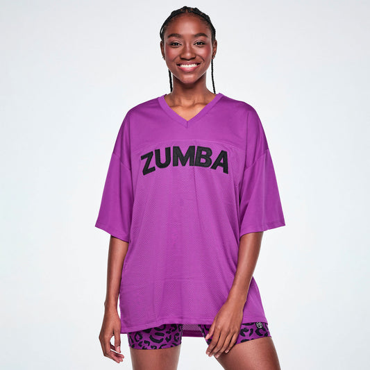 Ultrabright Oversized Mesh Sports Jersey - Purple Power