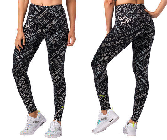 Zumba Happy High Waisted Ankle Leggings