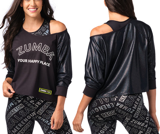 Your Happy Place Zumba Mesh Pullover