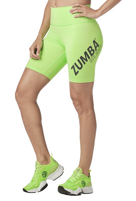Zumba Est. 2001 High Waisted Biker Shorts